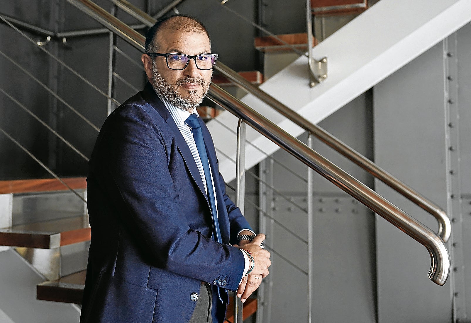 Asier San Millán, presidente de Siderex, el jueves pasado durante la entrevista en el Parque Tecnológico de Leioa