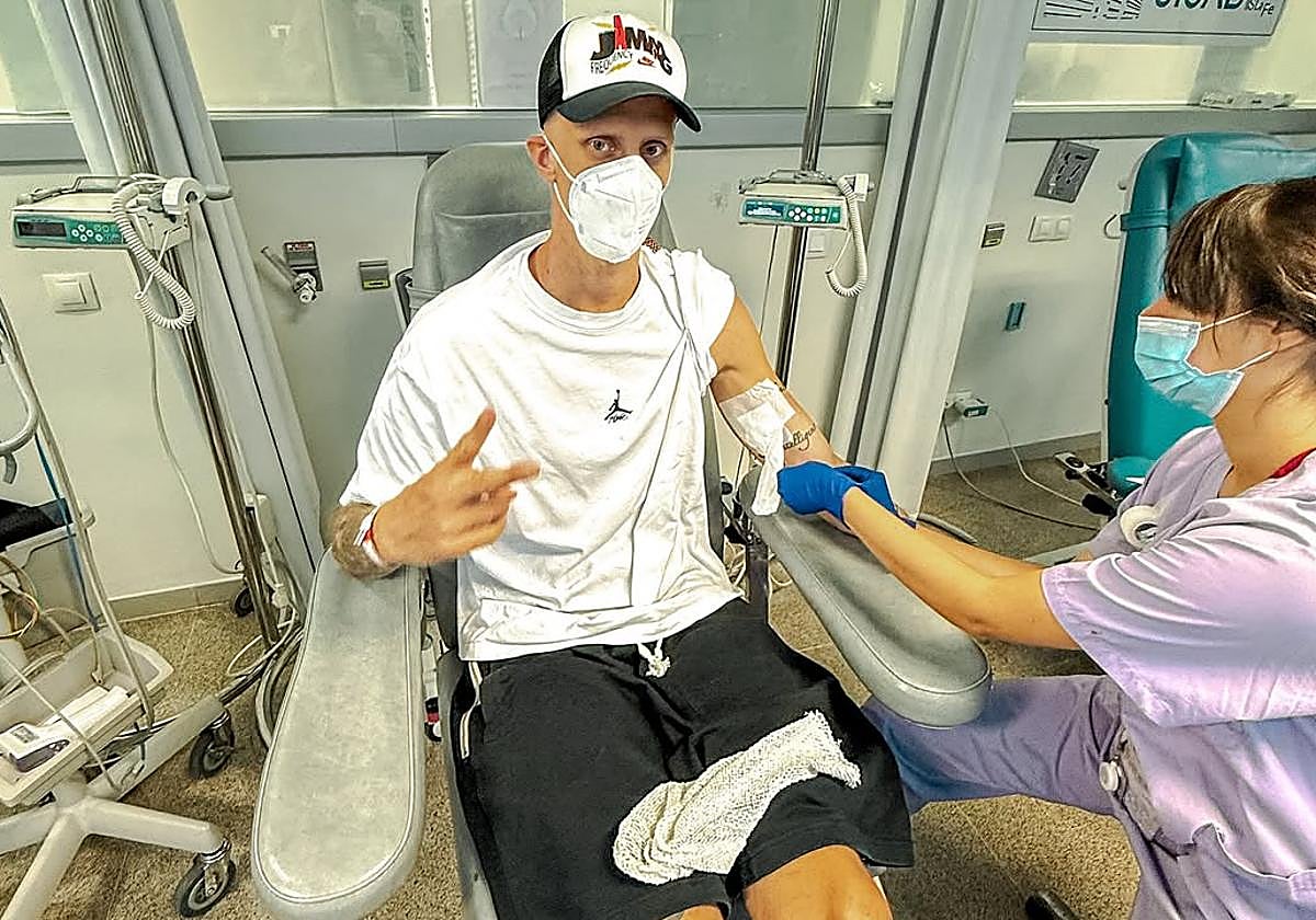 Polonara, en una fase del tratamiento al que se somete.