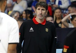 Alex Mumbrú, durante la final del Eurobasket entre Alemania y Turquía.