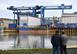 Imagen de los astilleros de Balenciaga, en Zumaia.