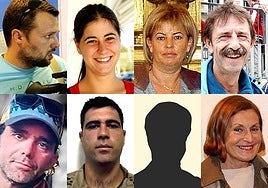 Roberto Fraile, Magie Álvarez, María Asunción Vitorica, Mikel Essery, Iván Illarramendi, David Fernández, Jose Ramón Moreno (no hay foto suya) y María Celia Tamayo.