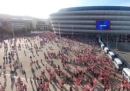 En directo, Bilbao se prepara para el regreso a la Champions