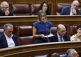 La diputada del PNV, Idoia Sagastizabal, durante la sesión de contrpl al Gobierno