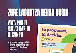 El Derio solicita ayuda para abrir un bar en el campo de fútbol