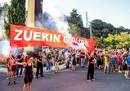 Imagen de la manifestación de este jueves.
