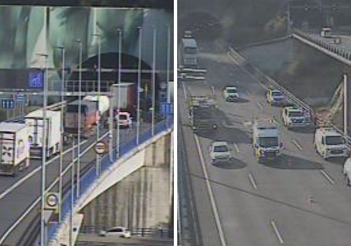 Finalizan las retenciones en la Supersur en Bilbao tras un accidente entre dos vehículos