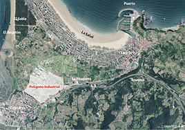 En rojo, la superficie que ocupará el polígono