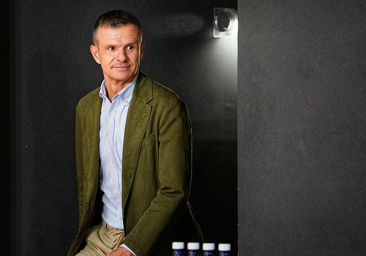 Jon Uriarte, en la sala de prensa de San Mamés.