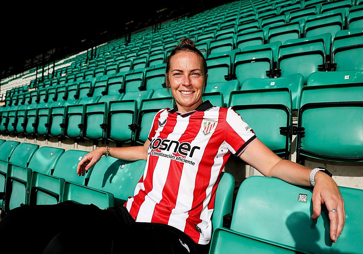 Joelle Murray, con la amiseta rojiblanca.