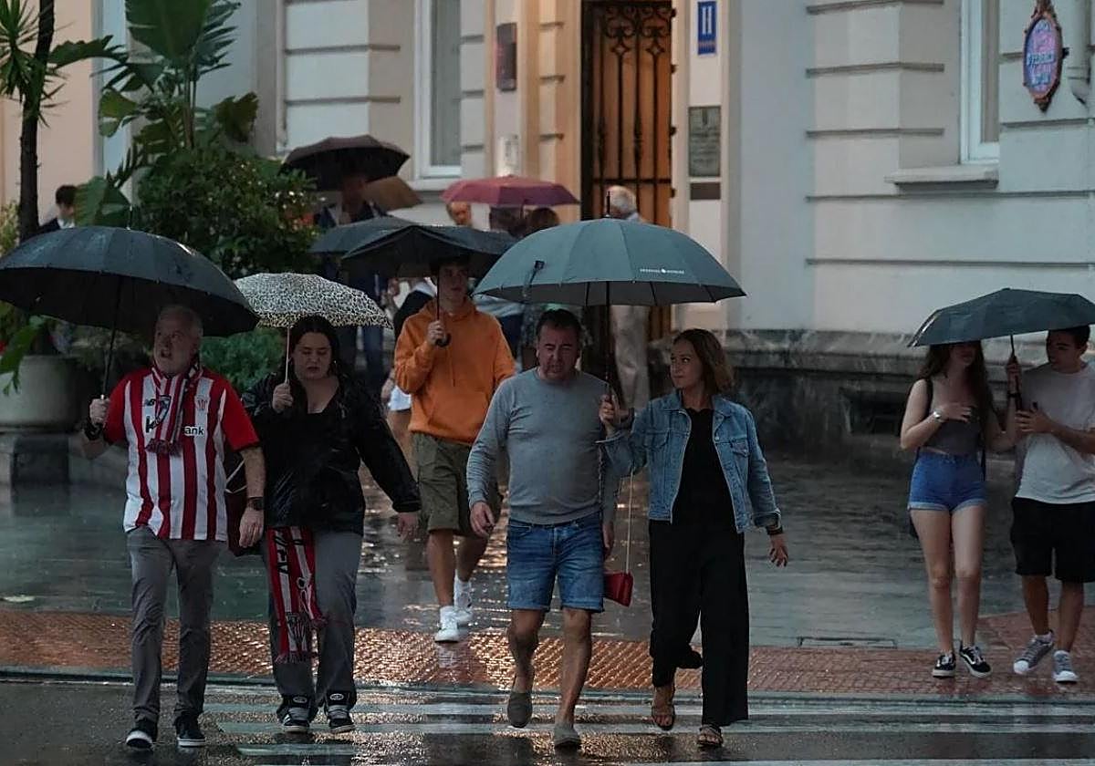 Euskalmet activa el aviso amarillo por precipitaciones muy intensas este sábado en Bizkaia