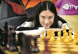 Garazi Lamborena, en las instalaciones del Santurtzi Xake Taldea.