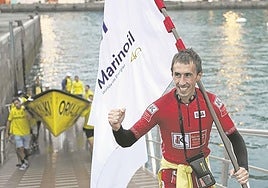 Gorka Aranberri desembarca en Bermeo con la decimoquinta bandera del curso para Orio.