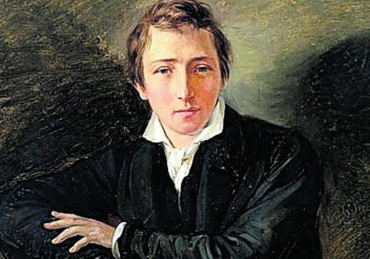 El poeta y filosófo alemán del siglo XIX Heinrich Heine, en óleo de Moritz Daniel Oppenheim.