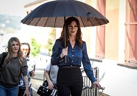 Catherine Zeta-Jones, durante el rodaje de 'Kill Jackie' en Solokoetxe.