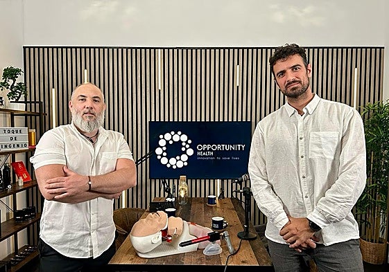 Germán Sánchez, promotor de Opportunity Health, junto a su director de tecnología, Nicolás López de Aguileta.