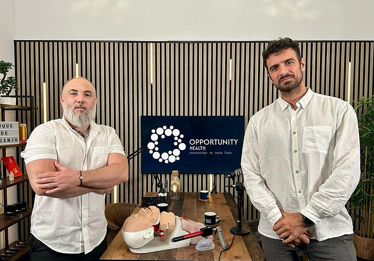 Germán Sánchez, promotor de Opportunity Health, junto a su director de tecnología, Nicolás López de Aguileta.