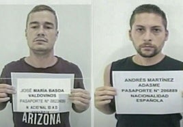 El Gobierno venezolano distribuyó estas fotografías de los dos bilbaínos tras su arresto