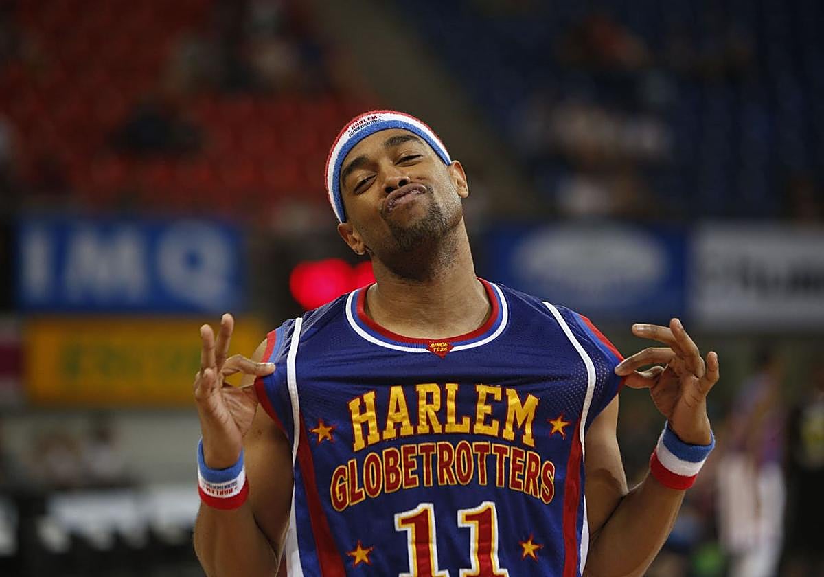 Los Harlem Globetrotters, en una actuación en el Buesa Arena en 2017.