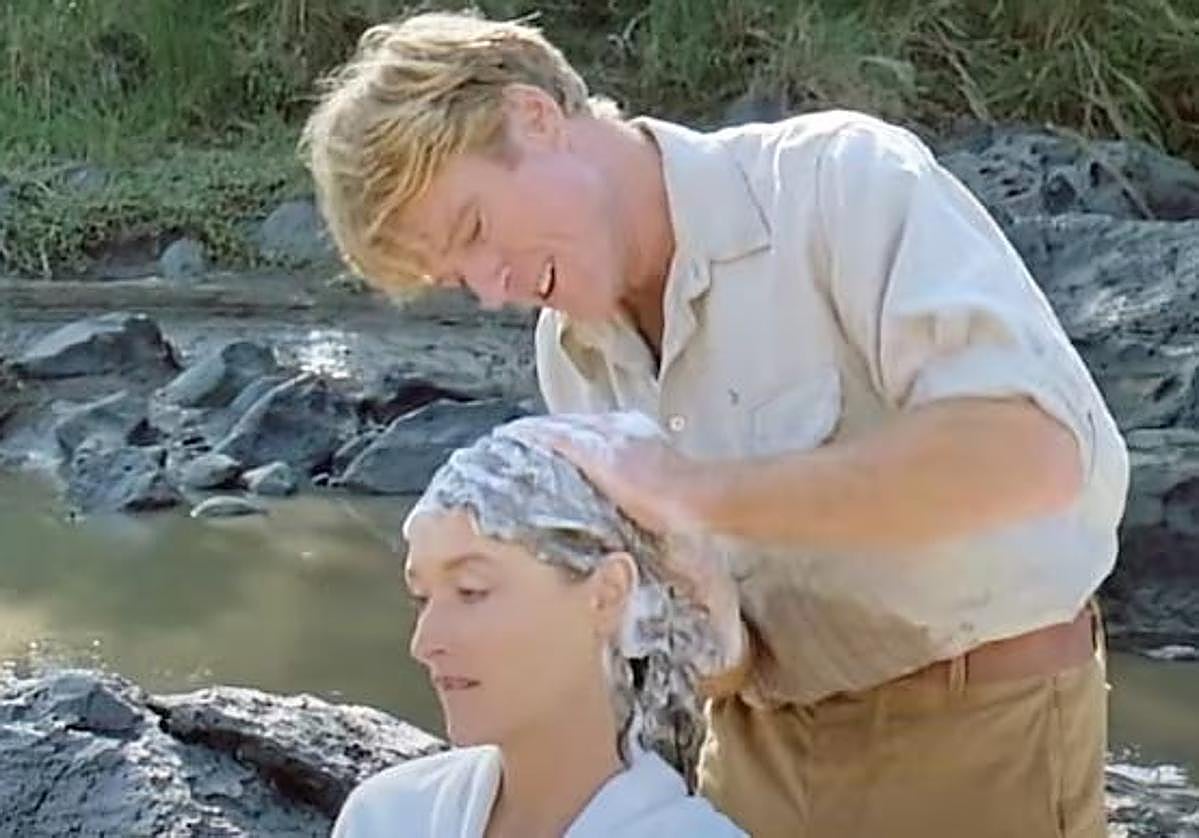 Redford y Streep, en 'Memorias de África'.