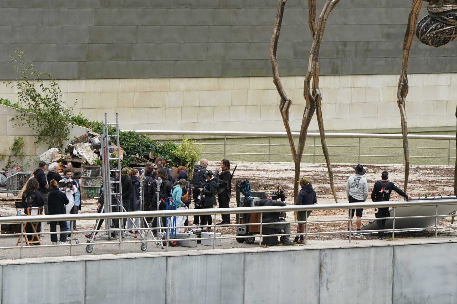 Fotografías: La secuela de &#039;The Walking Dead&#039; rueda en el Guggenheim