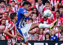 Aleñá, ante el Athletic.