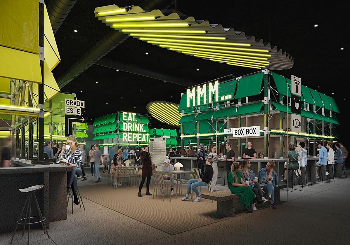 Recreación del Bernabéu Market.