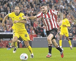 Sancet, en el partido del martes frente el Girona en La Catedral.
