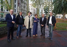 De izquierda a derecha, Barkala, López, Ercoreca, Matías, Foraster y Gardeazabal.