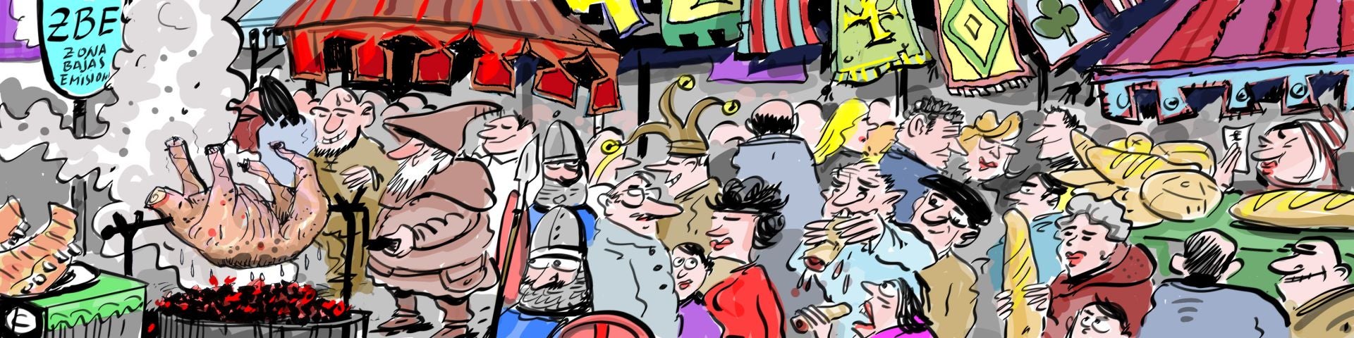 La viñeta de Cerrajería sobre el Mercado Medieval de Vitoria