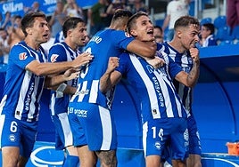 Tenaglia celebra su gol al Levante.