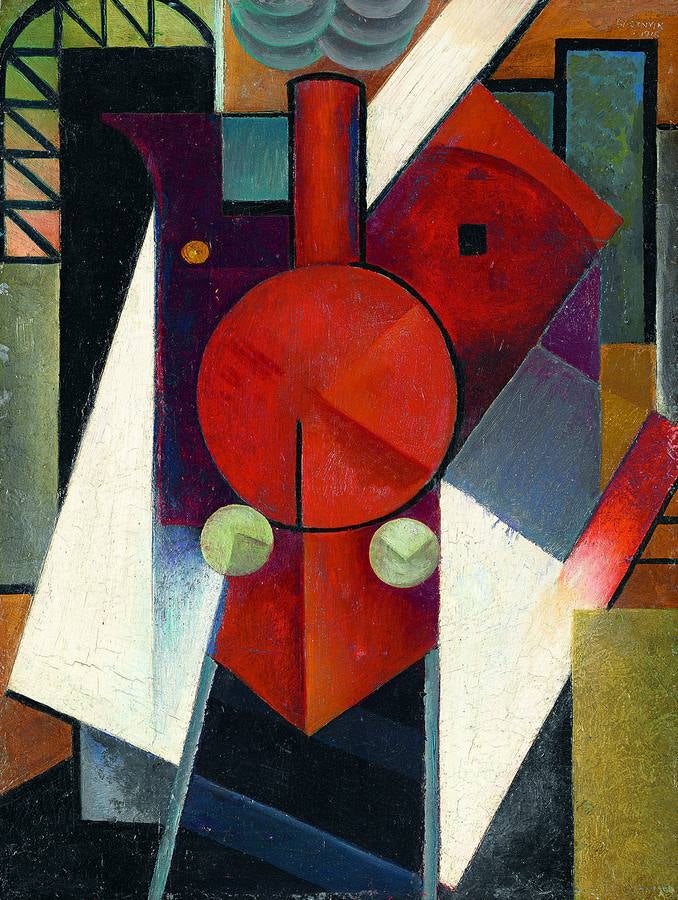 Imagen - 'Locomotora roja' (1918) de Sándor Bortnyk simboliza el progreso.