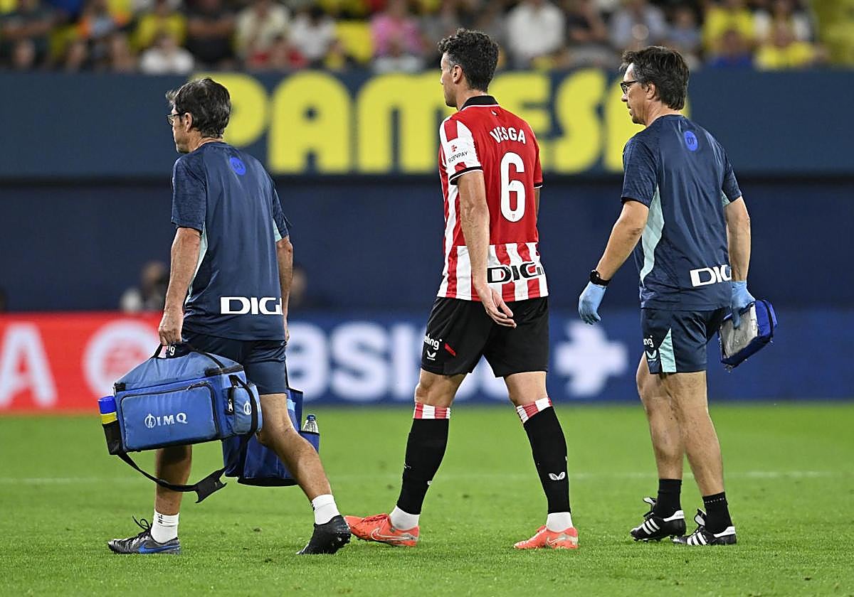 Vesga se va lesionado a los siete minutos de entrar y con sólo tres balones tocados