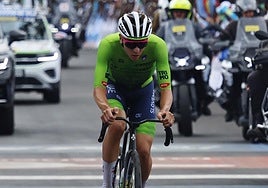 Tadej Pogacar, en plena exhibición mundialista.