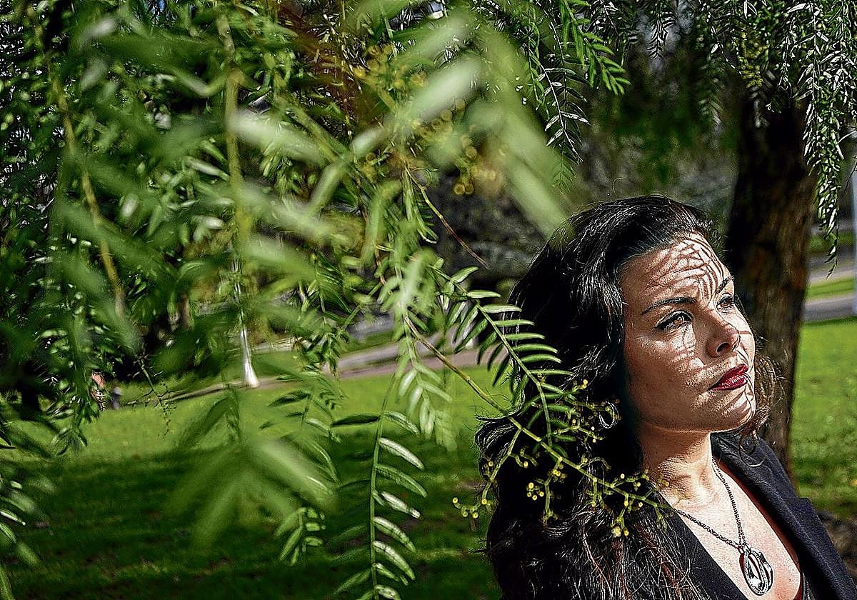 Naroa Intxausti, en el parque de Doña Casilda.