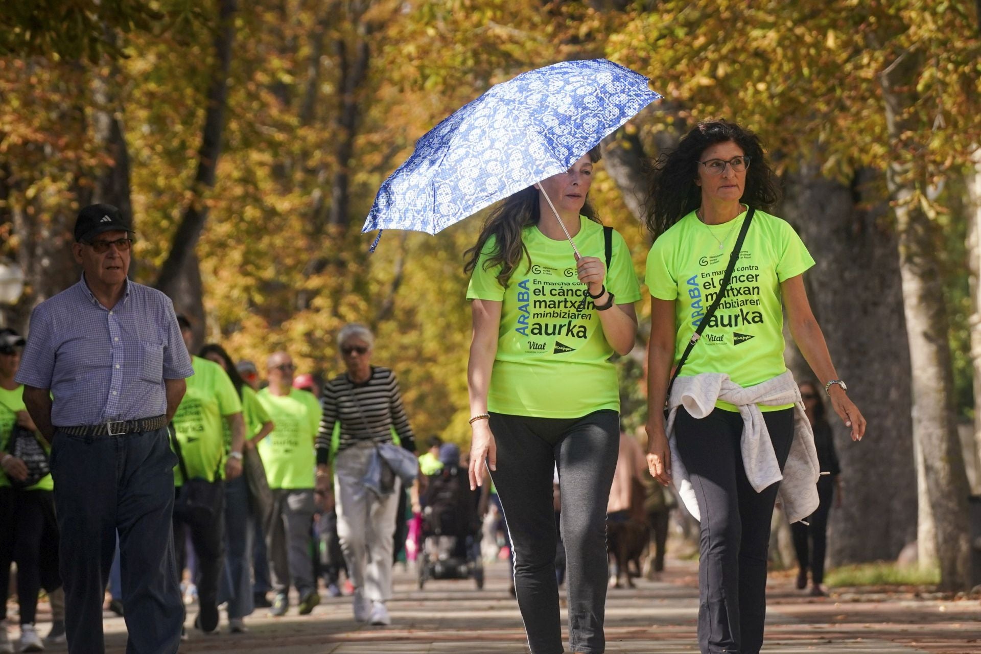La marea verde contra el cáncer toma Vitoria