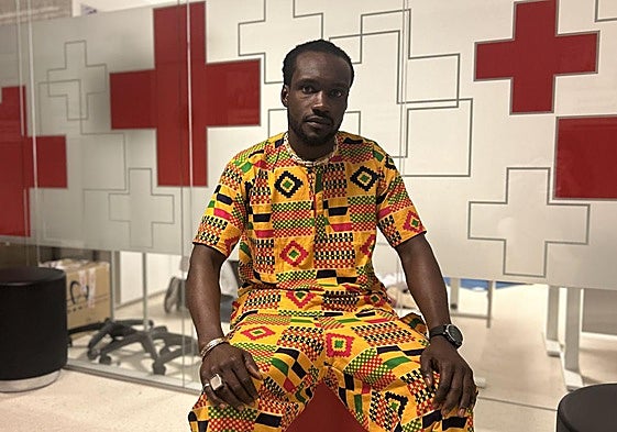 Demba Diop, en las instalaciones de Cruz Roja de Bilbao.