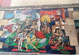 Imagen del mural tras concluir la restauración.