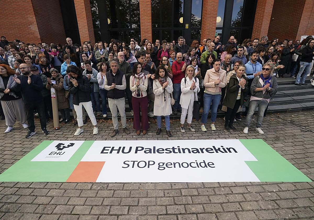 Parón académico en la UPV/EHU por Palestina: «Nuestra responsabilidad ética nos exige alzar la voz»