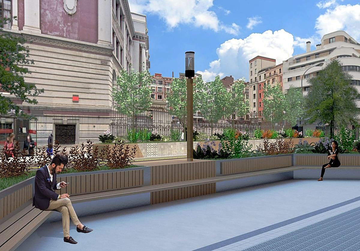 Recreación del aspecto futuro de la calle.