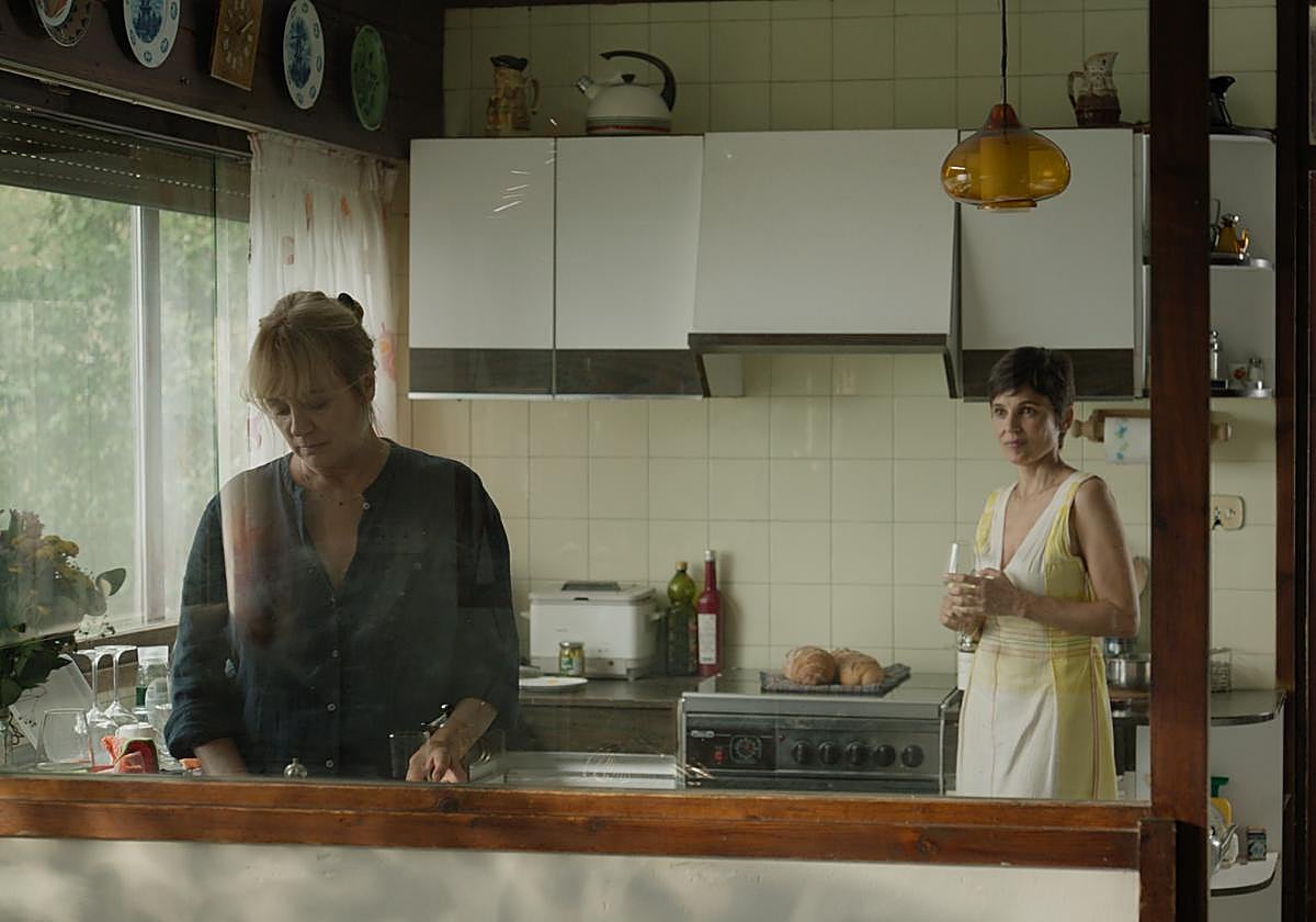 Una escena del rodaje de 'Hermanas'.