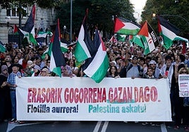 Multitudinaria manifestación este jueves en Bilbao.