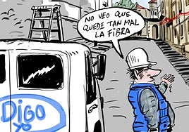La viñeta de Cerrajería sobre las telefónicas en el Casco Viejo