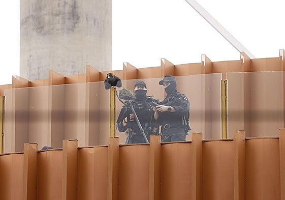 Despliegue policial en el palacio Europa con motivo del congreso de la ONU que contó con la presencia del Rey el pasado año.