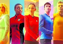 Tripulación de la nave Enterprise de 'Star trek: strange new worlds'.