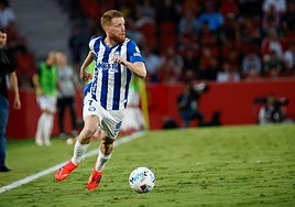 Carlos Vicente, ante el Mallorca.