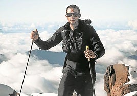 Kilian Jornet en una de las 72 cimas que alcanzó en el proyecto que completó en Estados Unidos.