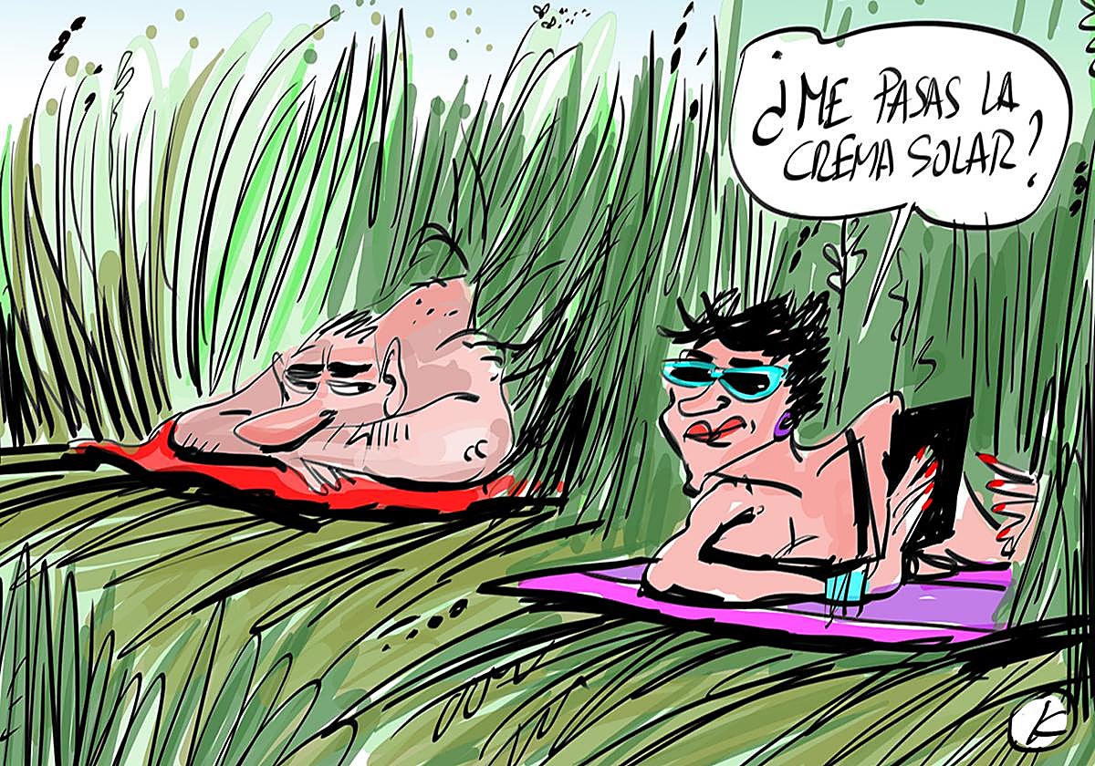 Así ha ilustrado Iñaki Cerrajería la huelga de jardineros de Vitoria