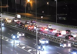 Retenciones en la A-8 en Max Center a primera hora tras dos accidentes múltiples en sentido Bilbao