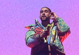 Fotografía de archivo de Benito Antonio Martínez Ocasio, conocido como Bad Bunny, en Coachella, California.