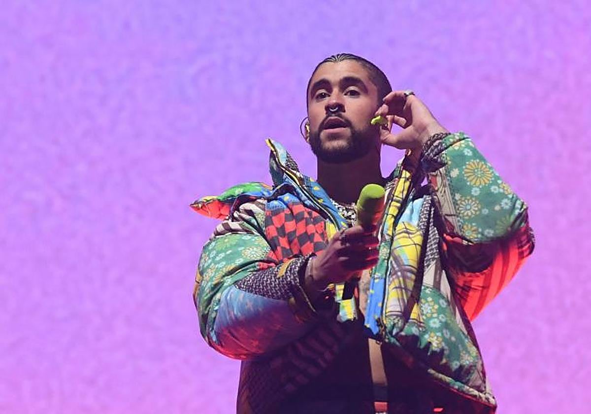 Fotografía de archivo de Benito Antonio Martínez Ocasio, conocido como Bad Bunny, en Coachella, California.